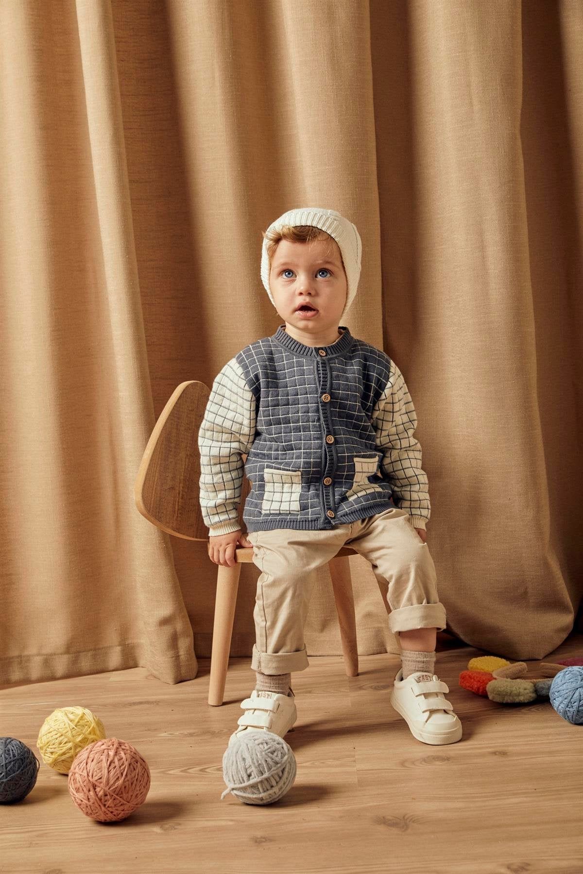 Vest met ruitjespatroon