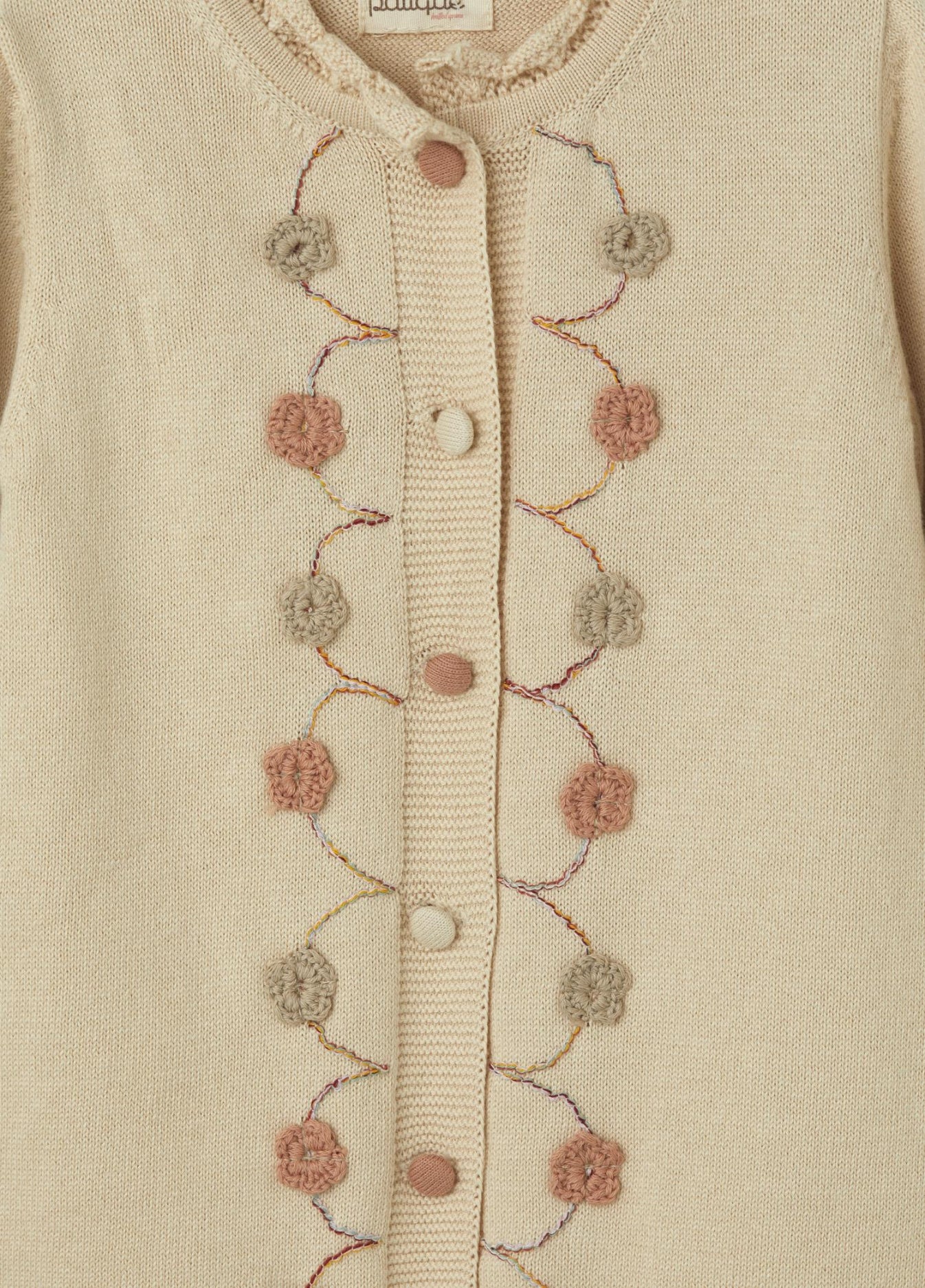 Jurk met gebreide bloemen