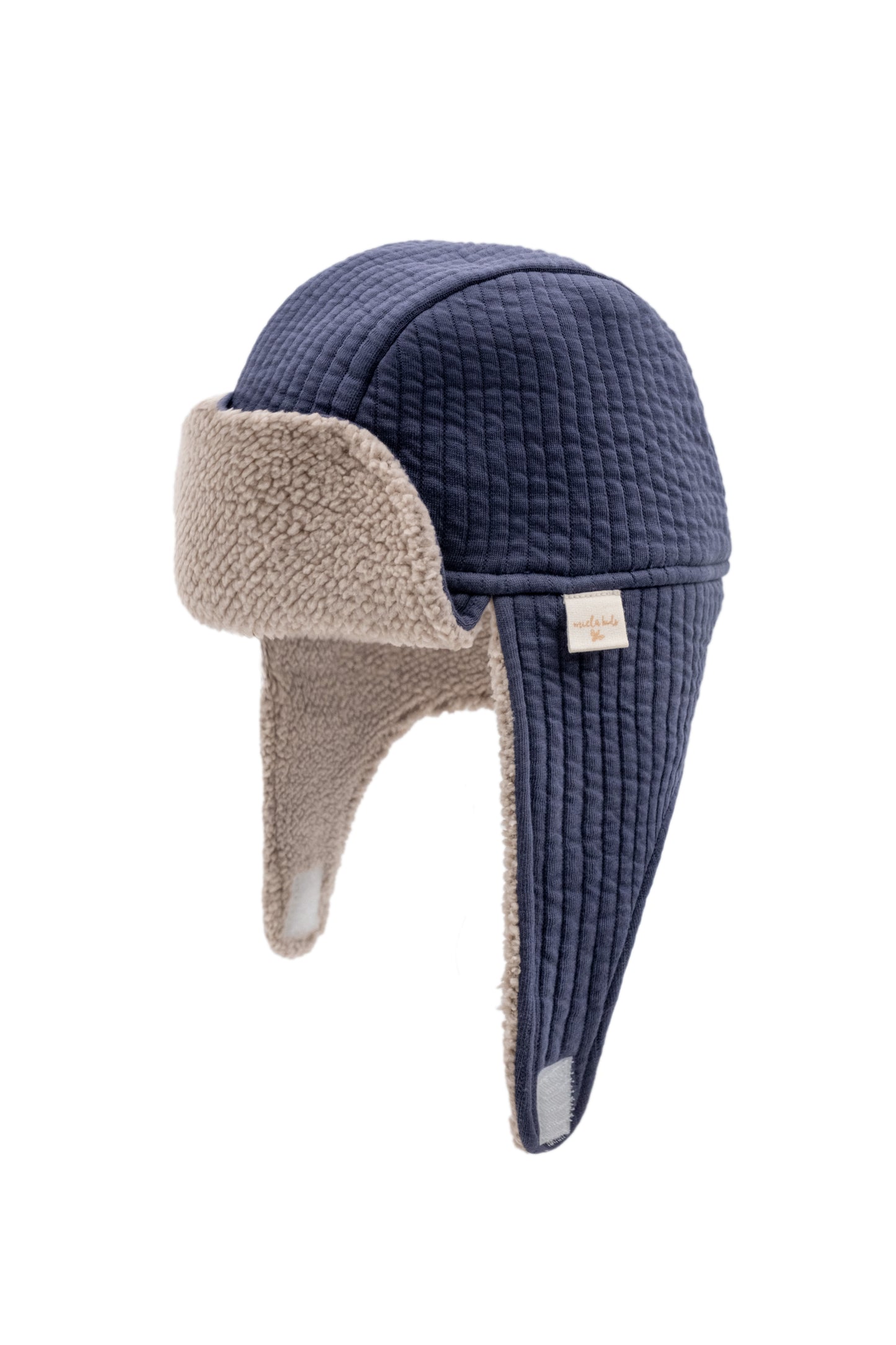 Blue muts met pluche voering