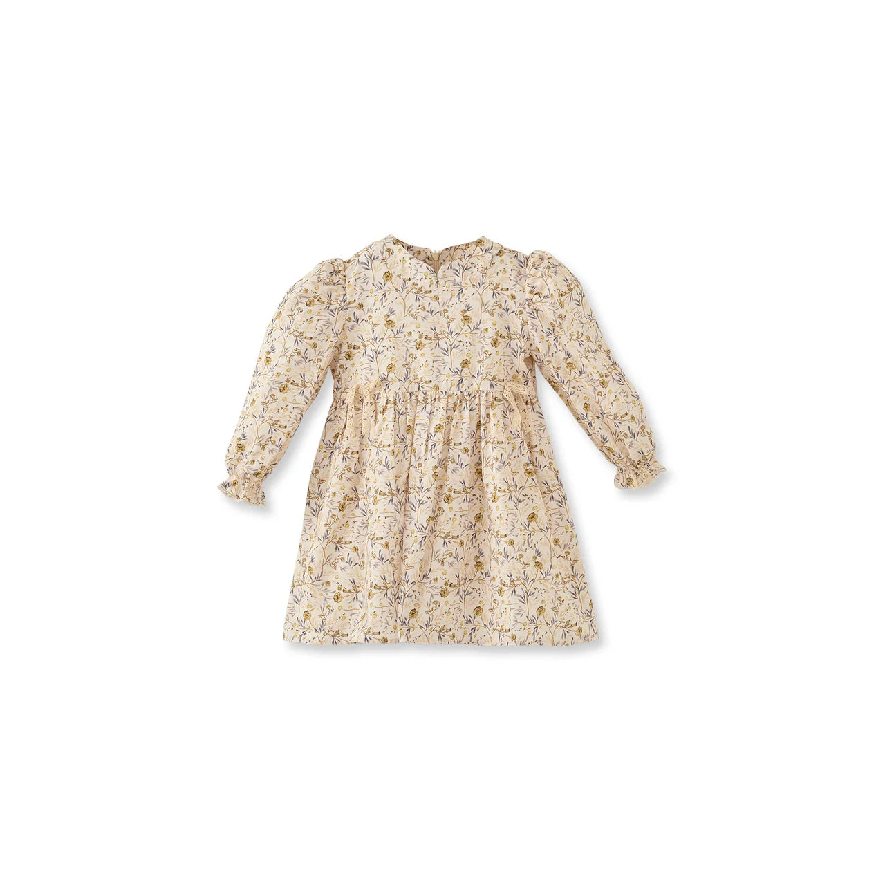 Katoenen Jurk met Bloemenprint en Strikdetail