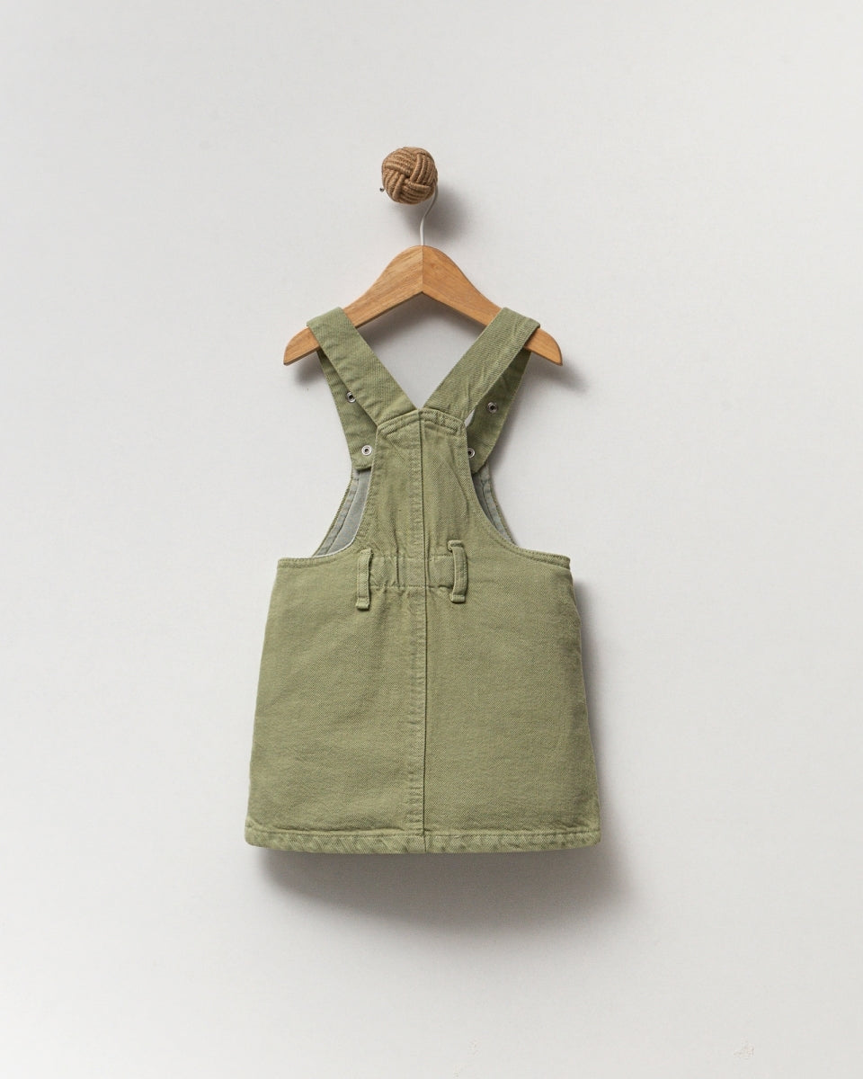 Groene denim tuinrok