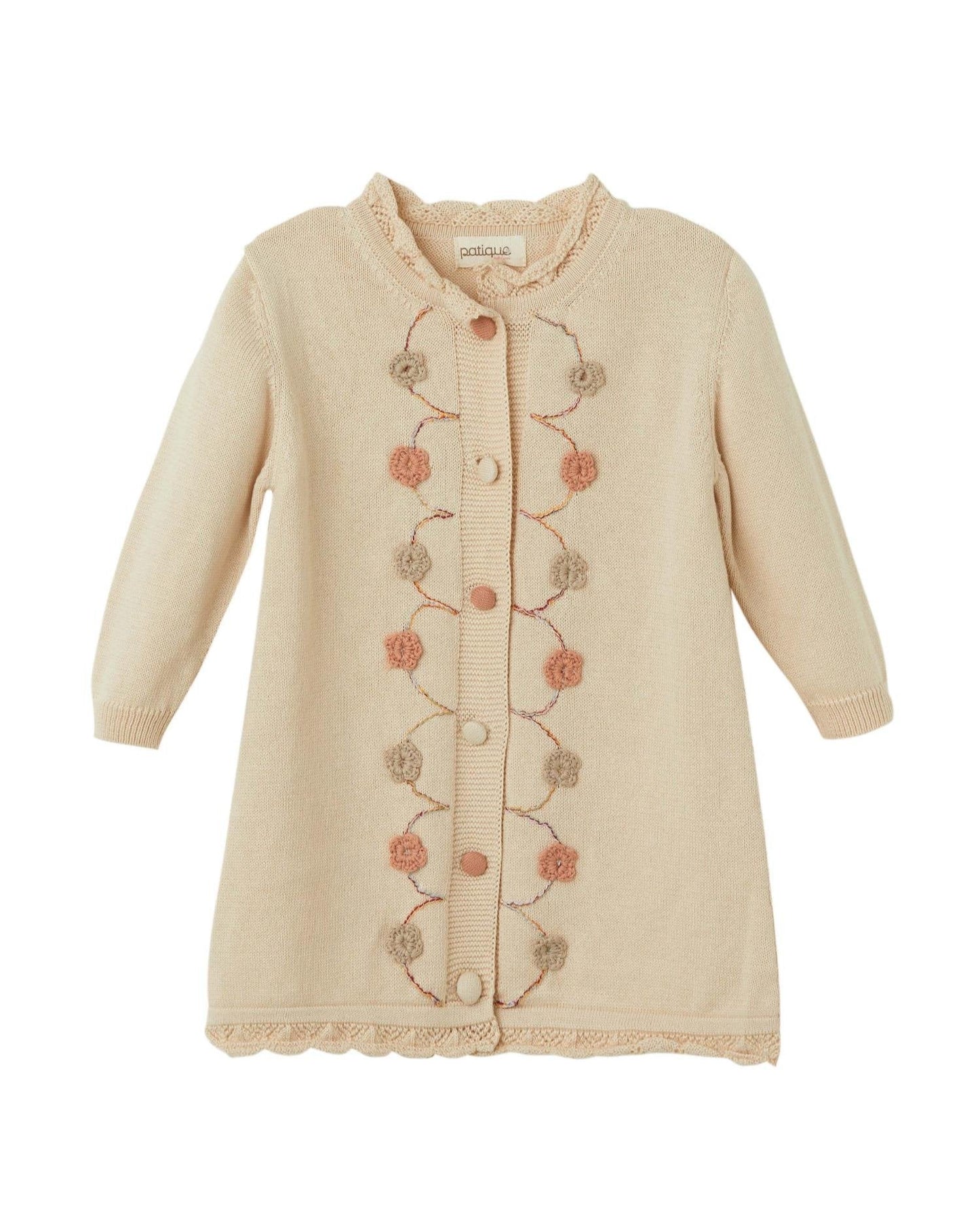 Jurk met gebreide bloemen