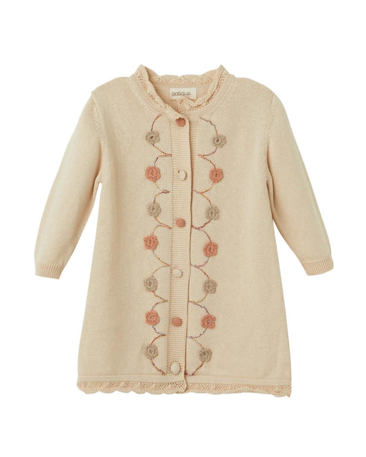 Jurk met gebreide bloemen