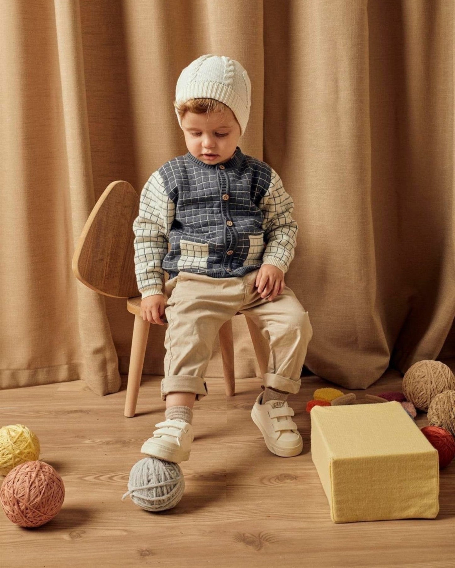 Vest met ruitjespatroon