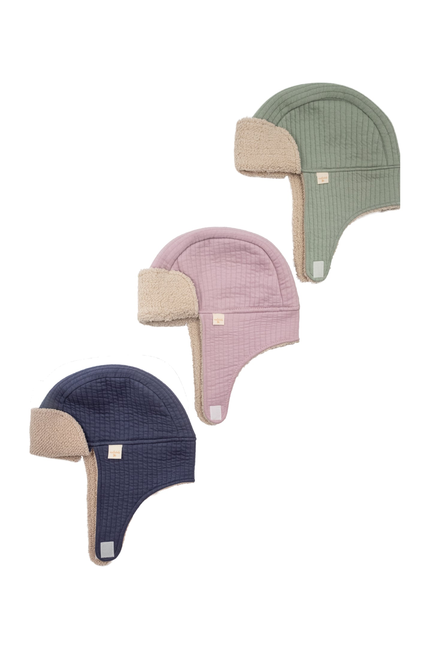 Blue muts met pluche voering