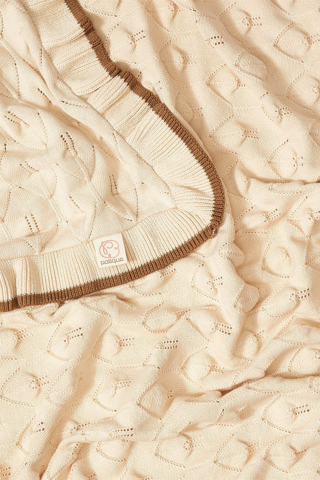 Crochet deken beige