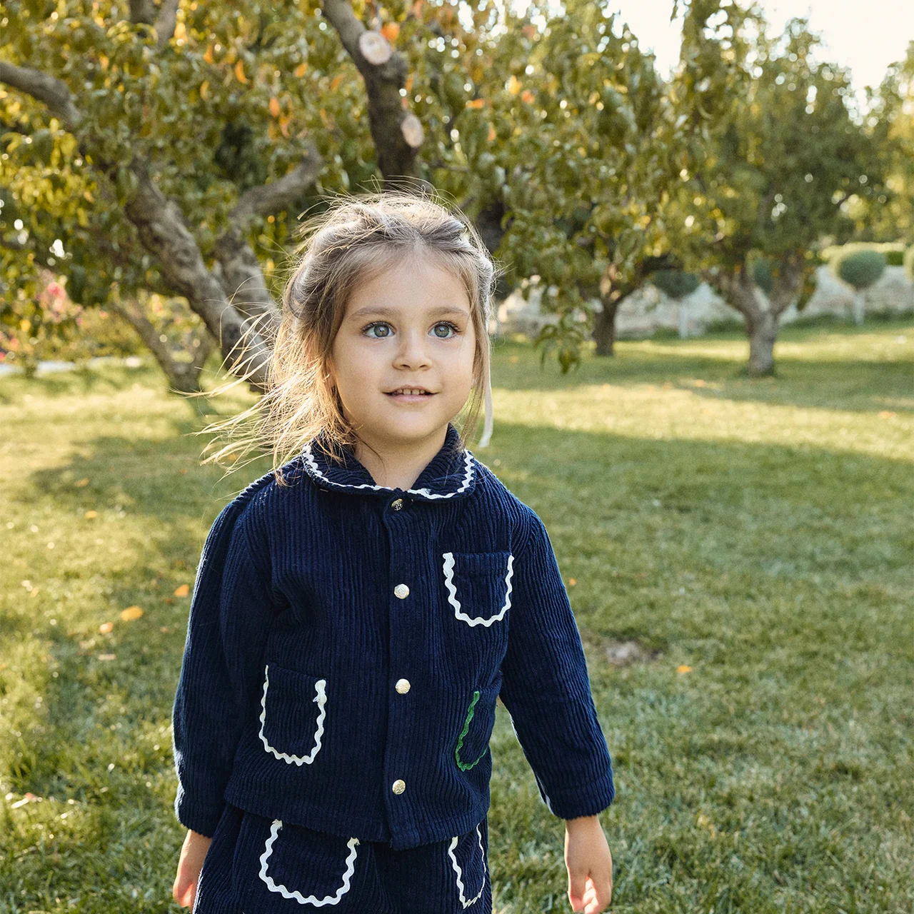 Navy Fluwelen Rok en Jasje