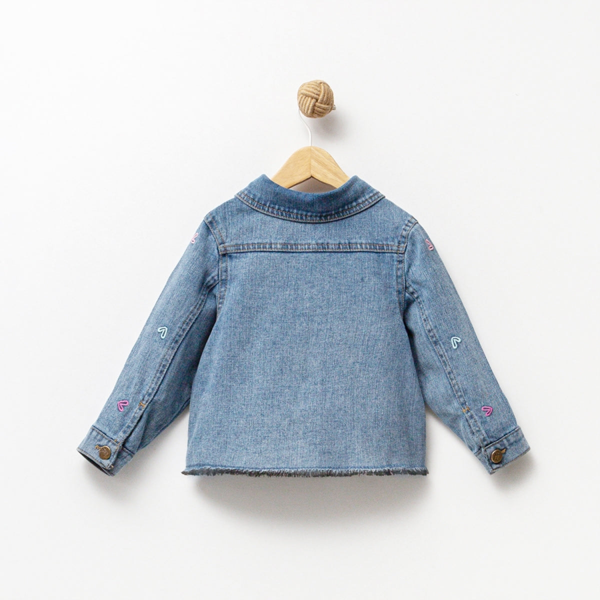 Denim jas met hartjesdetail