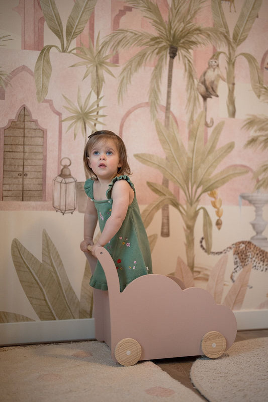 Gebreide groene jurkje