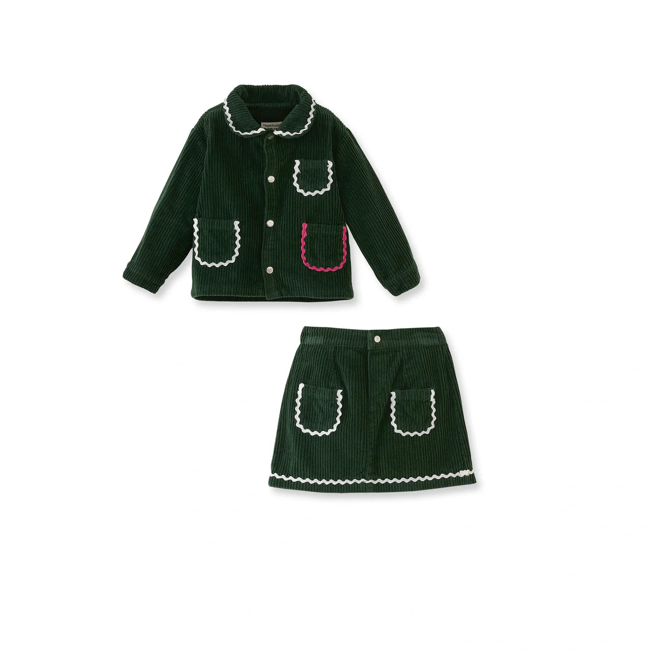 Groene Fluwelen Rok en Jasje